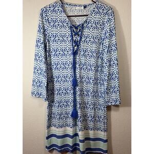 Cabana Life x Talbots Swim Dress Cover-Up Women's Small Vacation Summer